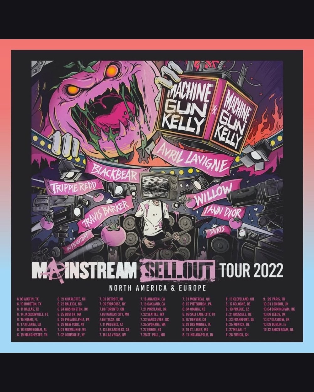 Mainstream Sellout Tour flyer