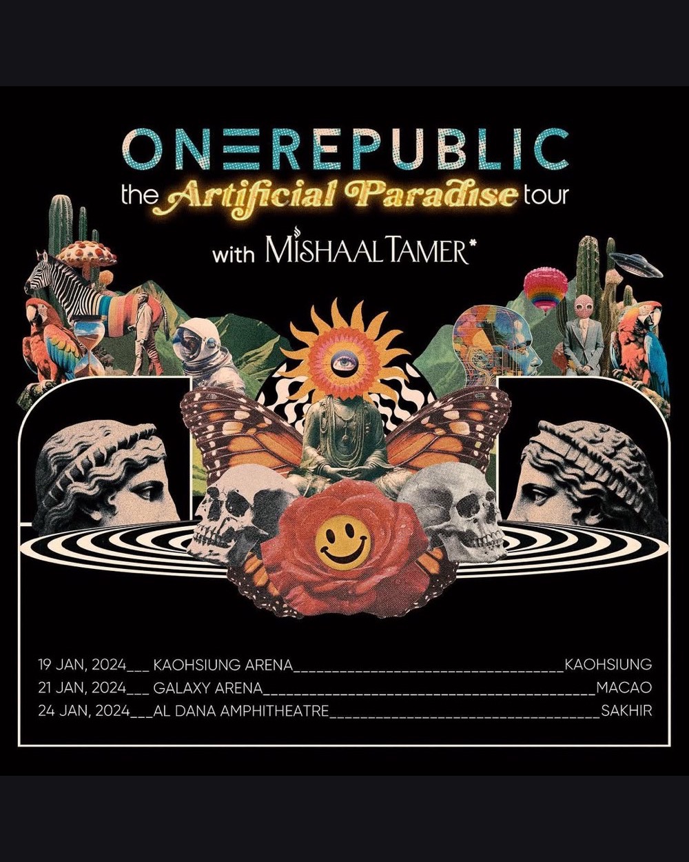 The Artificial Paradise Tour flyer